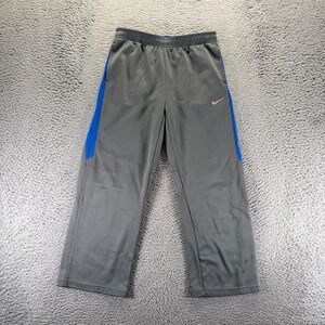Nike Therma-FIT Sweatpants Boys‎ L Gray Lined Straight Baggy Running Performance